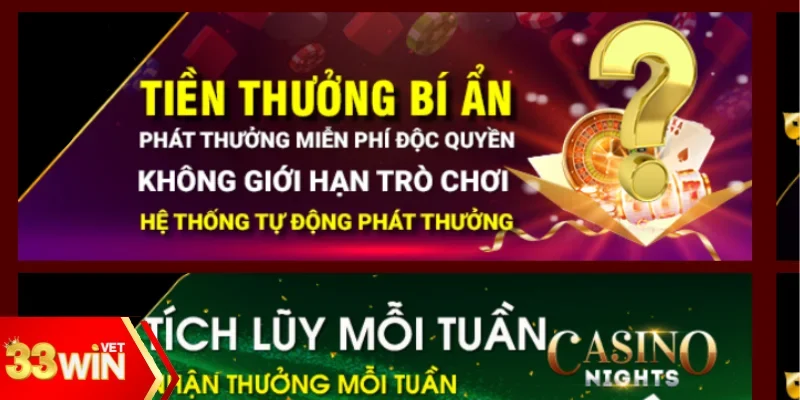 Khuyến mãi 33WIN phần thưởng bí mật